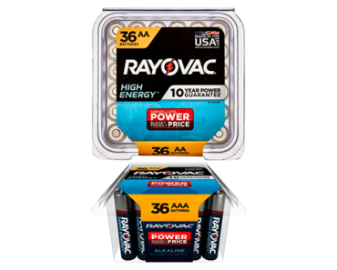 Rayovac High Energy AA Batteries & AAA Batteries, 1.5 V, 72 Pack Total – Just $19.97! Walmart Deals Event!