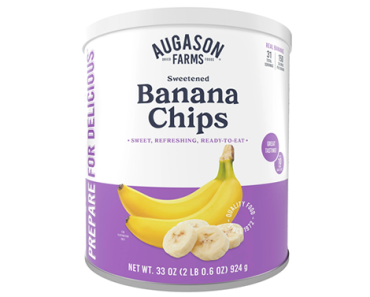 Augason Farms Banana Chips 2 lbs 1 oz No. 10 Can – Just $9.98!