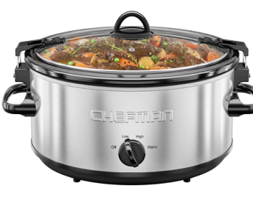 Chefman 6 Qt. Slow Cooker w/ Locking Lid and Three Heat Settings – Stainless Steel – Just $25.00! Walmart Deals Event!