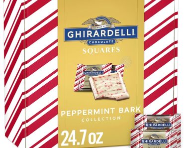 GHIRARDELLI SQUARES Peppermint and Dark Chocolate Peppermint Bark Holiday Gift Box – Only $27.99! Black Friday Deal!