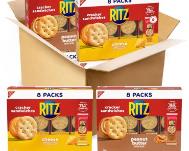 RITZ Peanut Butter Sandwich Cracker Snacks and Cheese Sandwich Crackers (32 Packs) – Only $13.32!