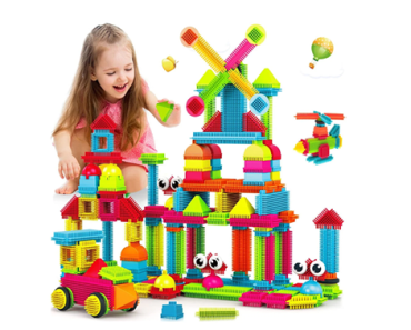 STEM Bristle Building Blocks 144 pcs – Rainbow Colors – Just $23.99! Walmart Black Friday!