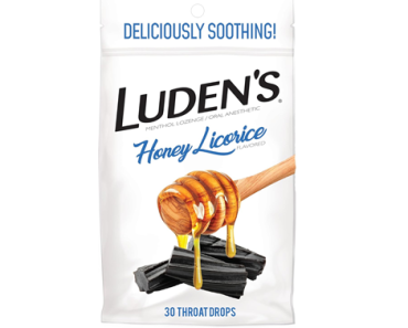 Luden’s Soothing Throat Drops, Honey Licorice – 30 Drops – Just $1.22!