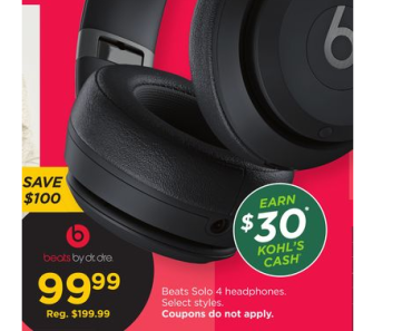 Beats Solo 4 On-Ear Wireless Headphones – Just $99.99! KOHL’S BLACK FRIDAY SALE!