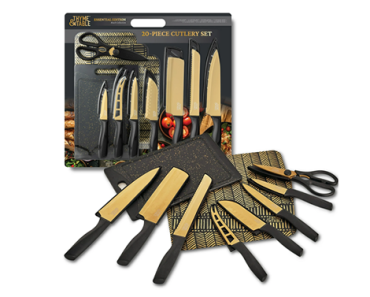 Thyme & Table 20-Piece Stainless Steel Knife and Cutting Board Set – Just $20.00! Walmart Black Friday!