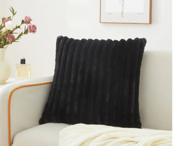 Mainstays 20″ x 20″ Channel Faux Fur Pillow – Just $5.00!