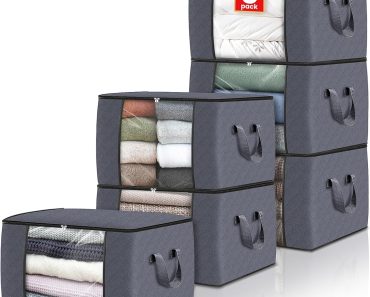 Fab Totes 6 Pack Clothes Storage – Only $12.99! Prime Member Exclusive!