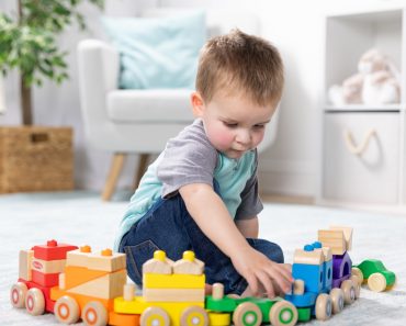 Melissa & Doug Deluxe Wooden Stacking Train – Only $15!