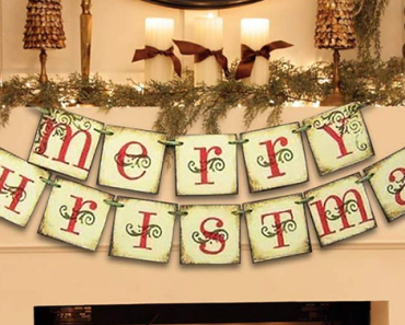 Merry Christmas Banner Vintage Banner – Just $9.99!