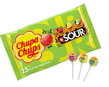 Chupa Chups SOUR Lollipops Candy Variety Pack, Bag of 25 – Just $2.84! In Time for Christmas!