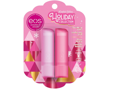 eos Holiday Lip Balm – Strawberry Cheer & Candy Cane Swirl – Just $2.99!