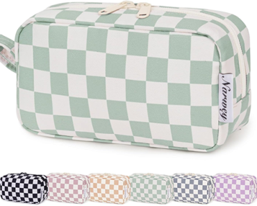 Small Checkered Mini Cosmetic Bag – Just $6.79!