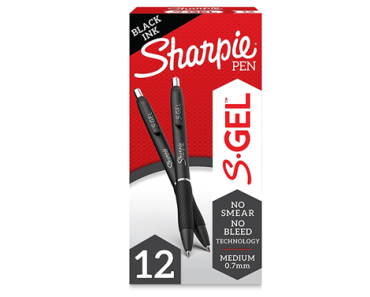 SHARPIE S-Gel, Gel Pens, Medium Point (0.7mm), Black Ink Gel Pen, 12 Count – Just $11.39!