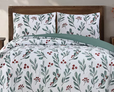 Hudson & Main Wintertime Print King Comforter Set with Shams – Just $43.19! Kohls Cyber Monday Sale! 20% Off Code! $10 off $50 Code! Earn $15 on $50 Kohl’s Cash!