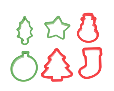 Holiday Time Christmas 6 Count Plastic Cookie Cutter Set – Just $2.28! In Time for Christmas!