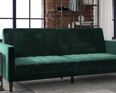 DHP Farnsworth Futon, Green Velvet – Just $190.93!