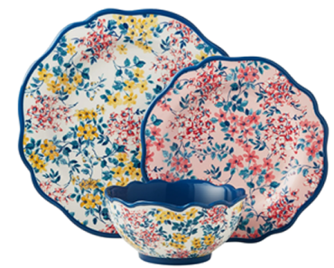 The Pioneer Woman Pretty Posies 12-Piece Stoneware Dinnerware Set – Just $24.98!