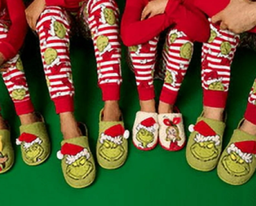 Grinch Family Scuff Slippers, Sizes Kid to Adult – Just $7.98! Walmart Cyber Monday!