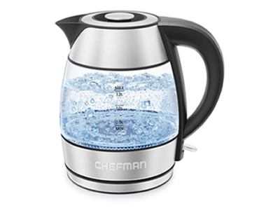 Chefman Rapid Boil 1.2L Electric Tea Kettle with Removable Lid – Just $15.00! In Time for Christmas!