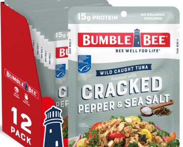 Bumble Bee Cracked Pepper & Sea Salt Seasoned Tuna, 2.5 oz Pouches (Pack of 12) – Only $9.12!