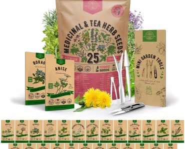 Organo Republic 25 Medicinal & Tea Herb Seeds Variety Pack – Only $18.19!