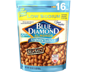 Blue Diamond Almonds – Low Sodium Lightly Salted, 16 oz – Just $5.68!