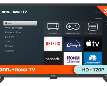 onn. 32” Class HD LED Roku Smart Television – Just $88.00!