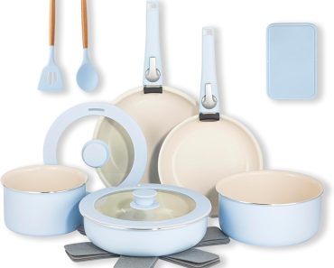 GOTHAM STEEL 18-Piece Kitchen Cookware Set – Only $66.45!