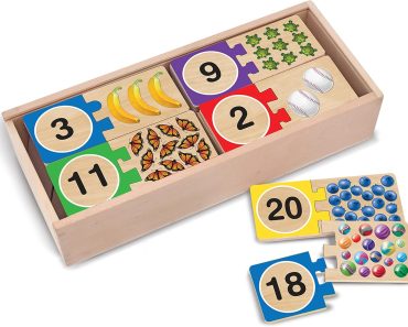 Melissa & Doug Self-Correcting Wooden Number Puzzles With Storage Box – Only $8.79!