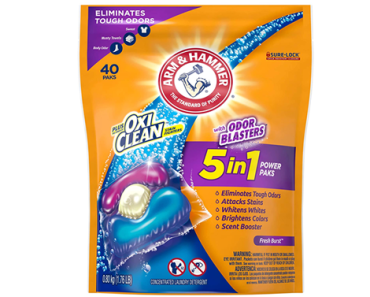 Arm & Hammer Plus OxiClean With Odor Blasters 5-IN-1 Power Paks Laundry Detergent – 42 ct – Just $5.69!