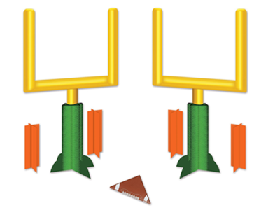 3-D Football Goal Post Centerpieces – 2 Pack – Just $8.11!