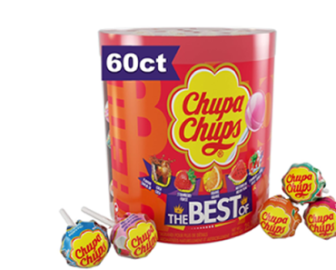 Chupa Chups ‘Best Of’ Lollipop Assortment Drum of 60 Suckers – Just $7.80!